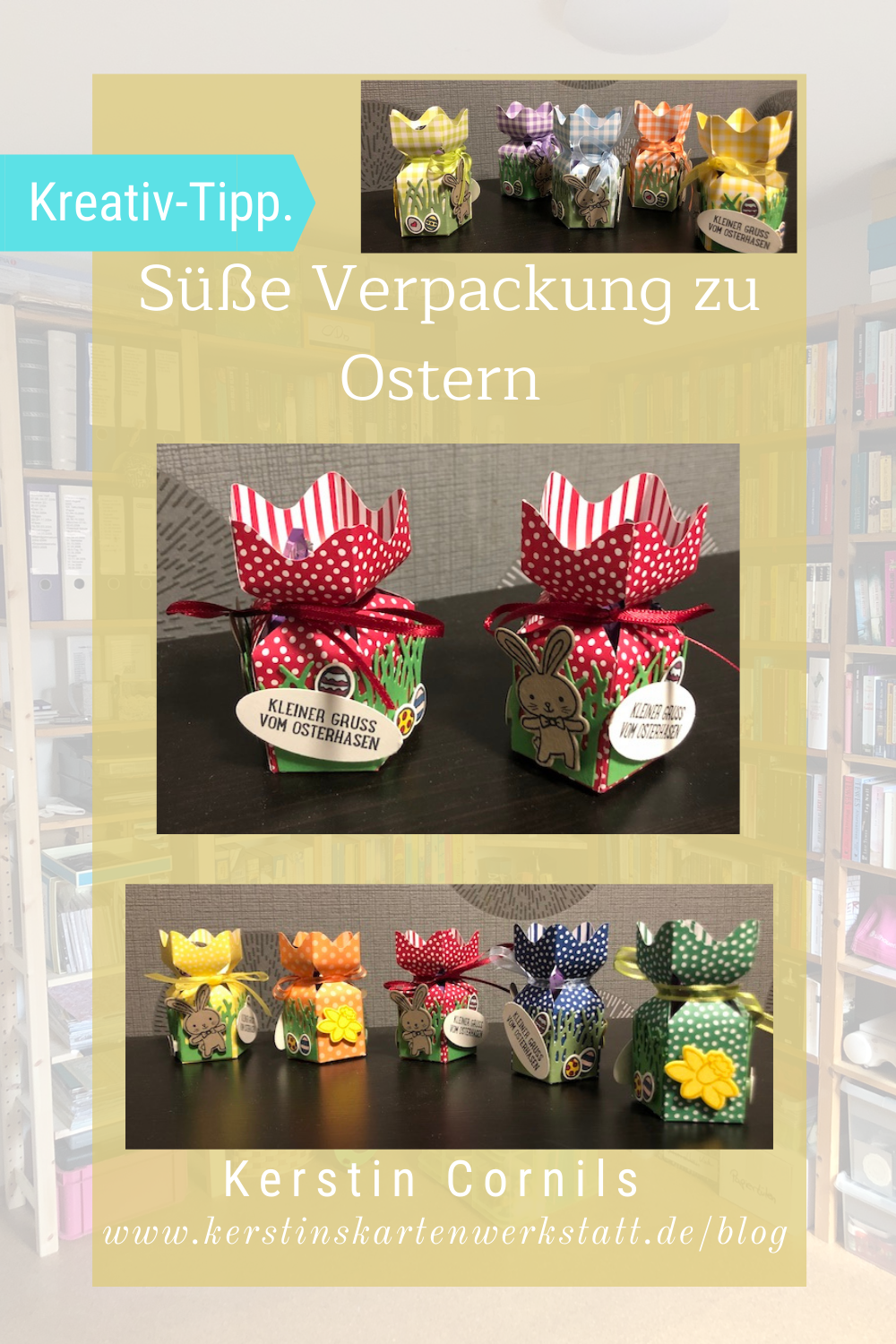 Süße Verpackung zu Ostern mit Hase und Ostereiern