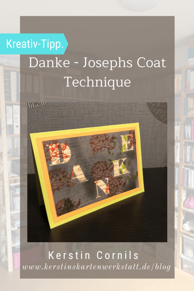 Embossing Resist oder Joseph's Coat Technik Danke