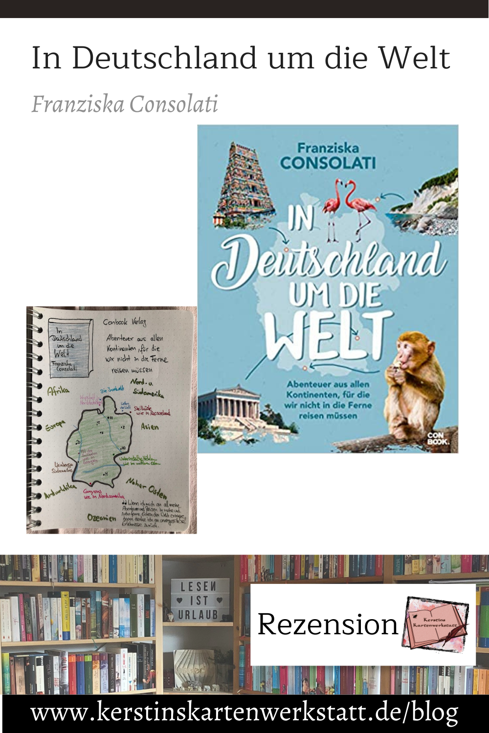 In Deutschland um die Welt von Franziska Consolati Sketchnotes zum Buch