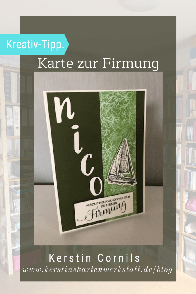 Karte zur Firmung in Waldmoos mit Segelboot