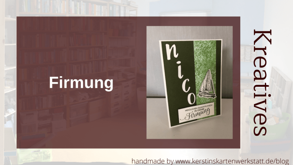 Karte zur Firmung in Waldmoos mit Segelboot