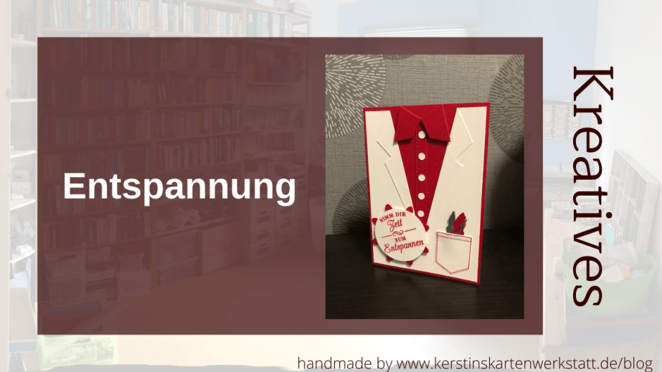 Apotheken Karte mit Stanzformen Anzug und Krawatte in Glutrot