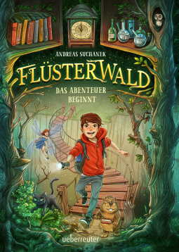 Cover vom Jugendbuch: Flüsterwald Das Abenteuer beginnt von Andreas Suchanek.