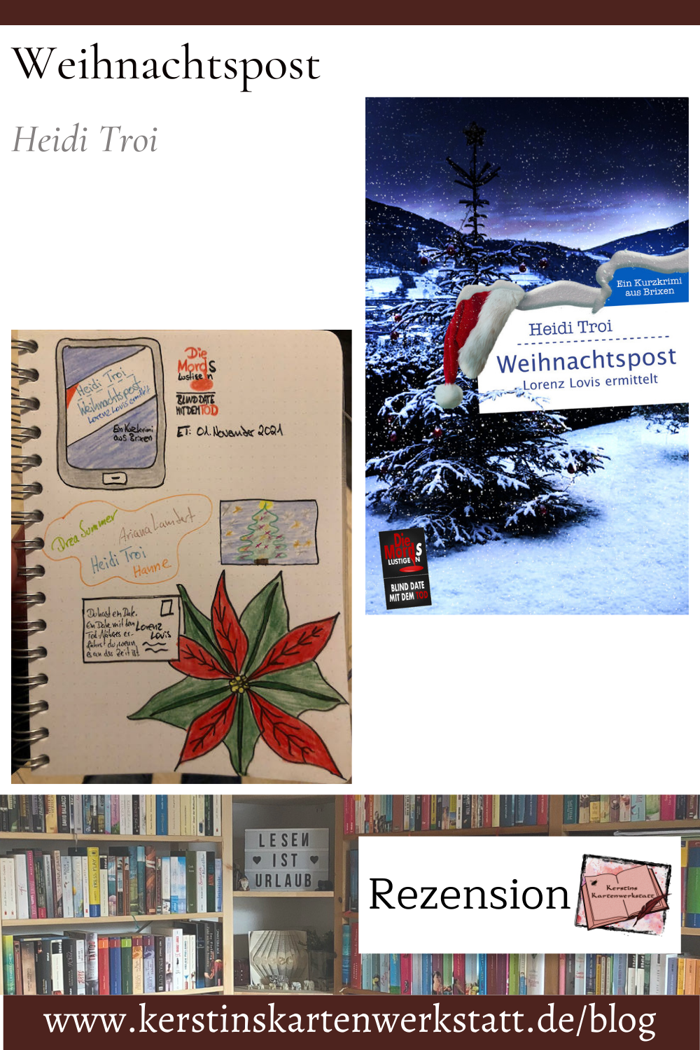 Sketchnotes zum Kurzkrimi: Weihnachtspost Lorenz Lovis ermittelt von Heidi Troi