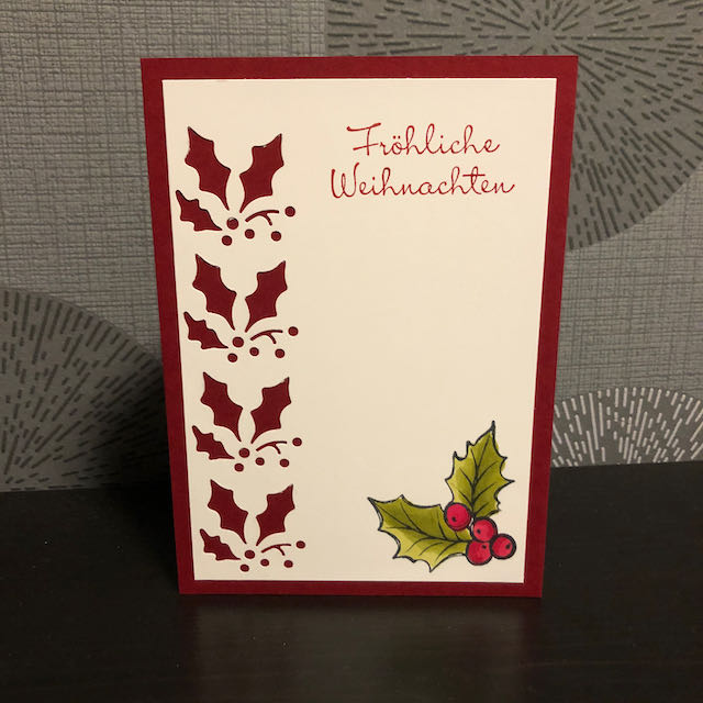 Weihnachtskarte 2021 Chili mit Ilex