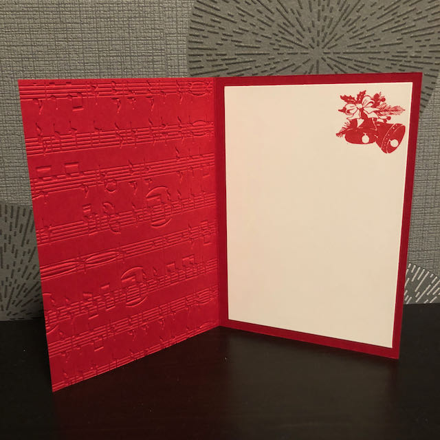 Weihnachtskarte 2021 Glutrot mit Noten