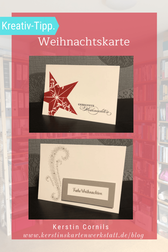 Weihnachtskarte 2021 Flüsterweiß mit Stern