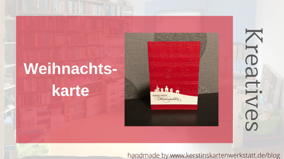 Weihnachtskarte 2021 Glutrot mit Noten