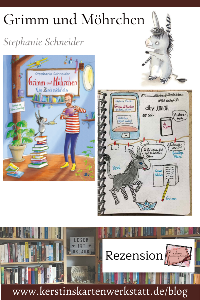 Beitragsbild zur Kinderbuch Rezension: Grimm und Möhrchen ein Zesel zieht ein von Stephanie Schneider und illustriert von Stefanie Scharnberg aus dem dtv Verlag