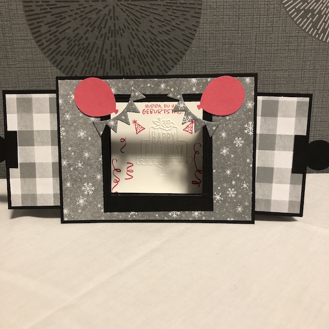 Ziehkulissenkarte zum Geburtstag