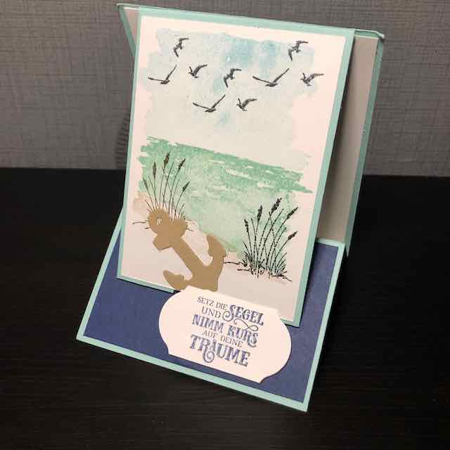 Easelcard mit maritimen Motiven