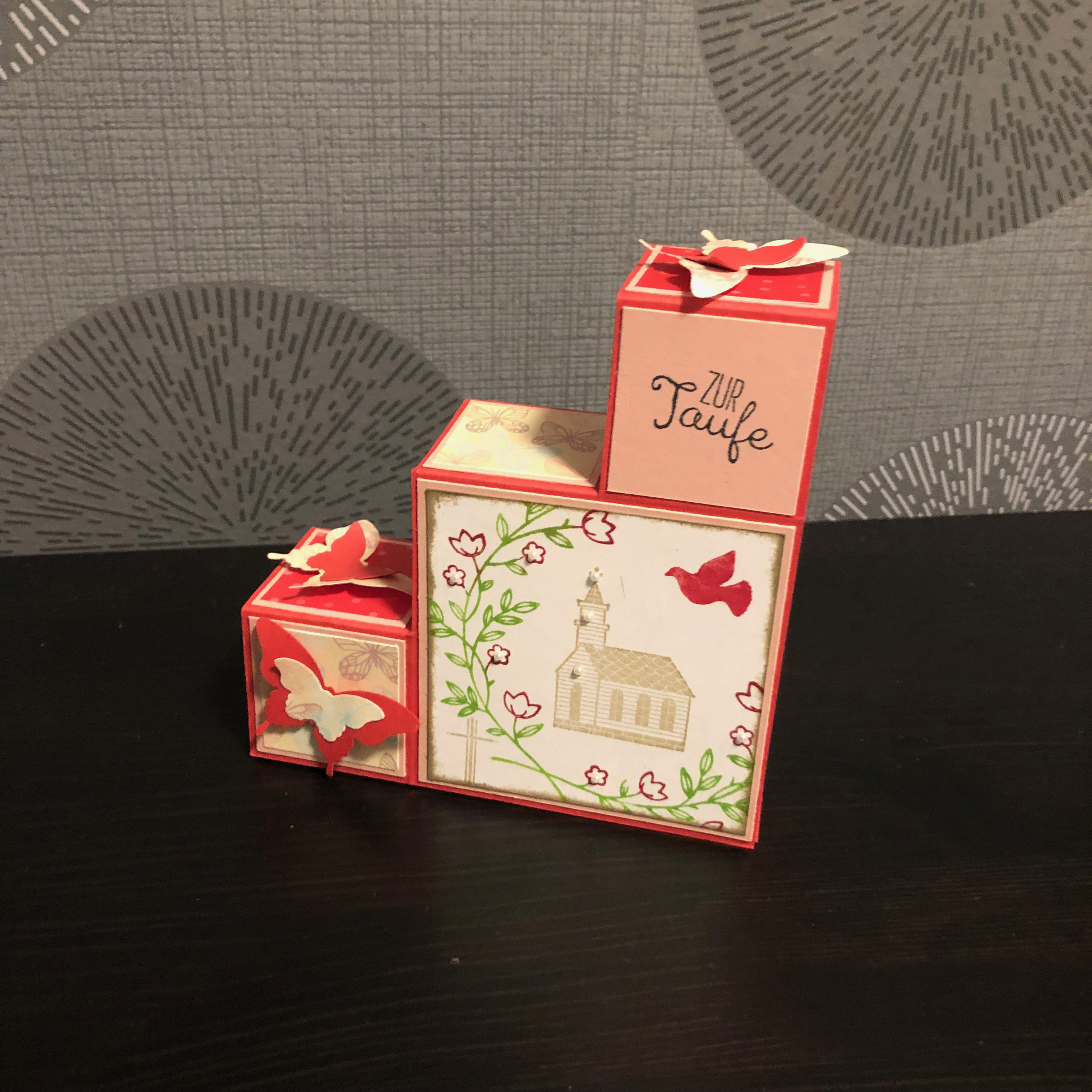 Block-Karte zur Taufe in Sommersorbet