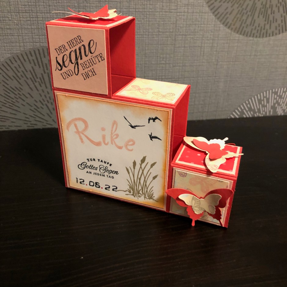 Block-Karte zur Taufe in Sommersorbet