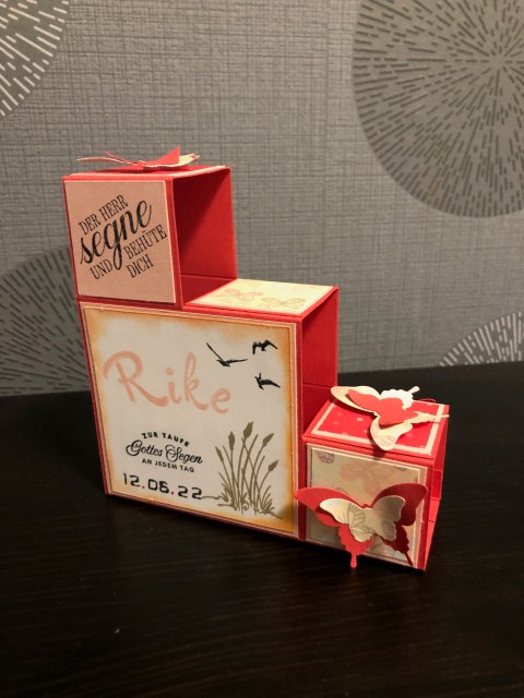 Block-Karte zur Taufe in Sommersorbet