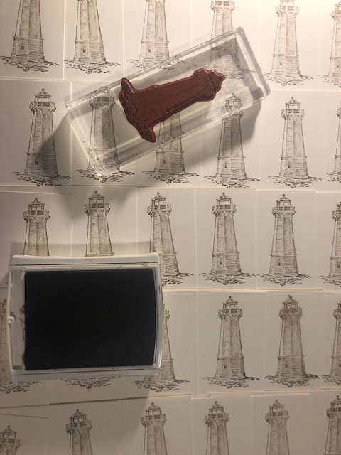 Schritt für Schritt entsteht die Einladungskarte zu unserer Hölzernen Hochzeit mit Produkten von Stampin Up