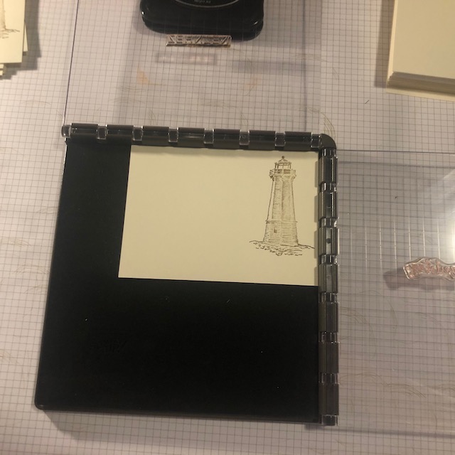 Schritt für Schritt entsteht die Einladungskarte zu unserer Hölzernen Hochzeit mit Produkten von Stampin Up