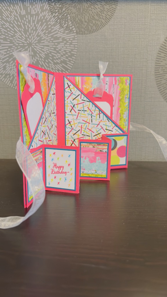 Concertina Pop up Card mit Einhorn zum 30. Geburtstag