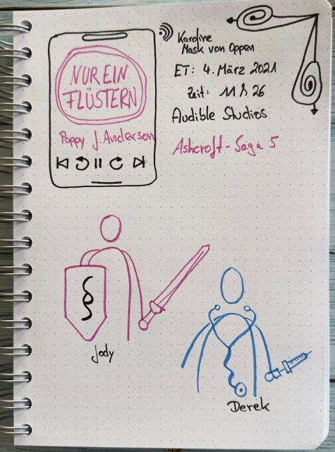 Sketchnotes zum Hörbuch: Nur ein Flüstern von Poppy J Anderson