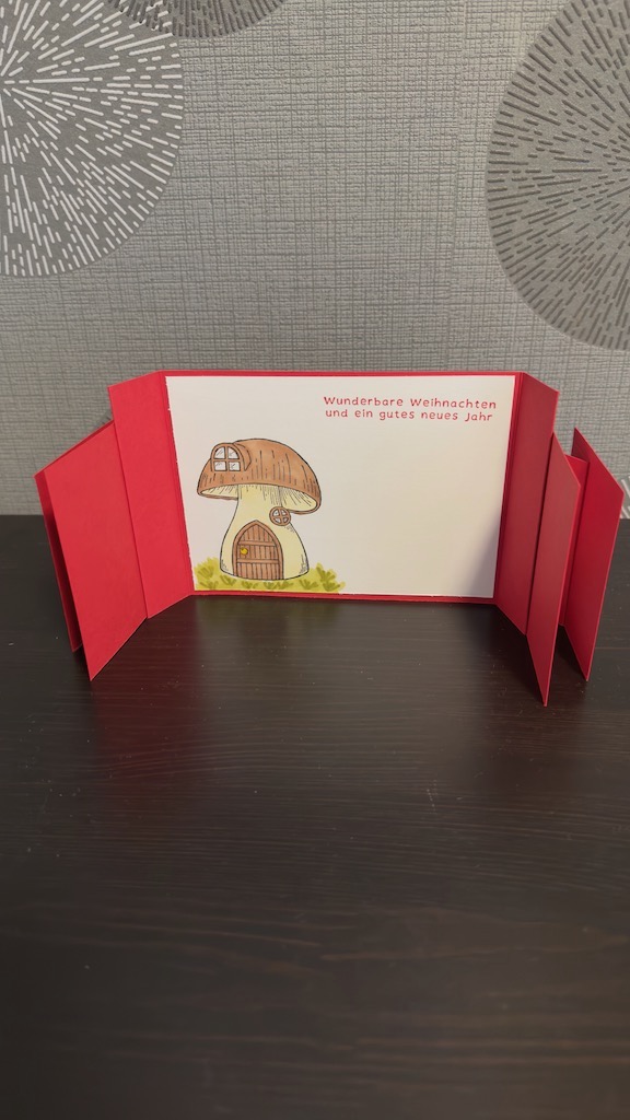 Cascading Panels Fun Fold Card Wichtelkarte zu Weihnachten 2022