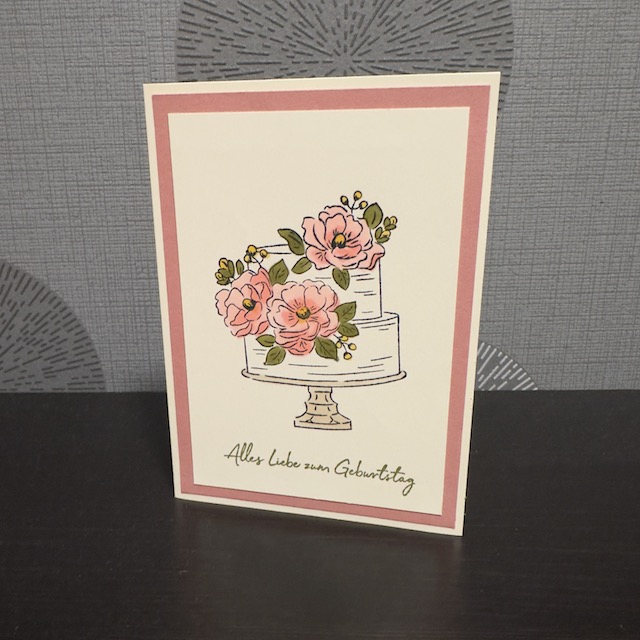 Geburtstagskarte mit Torte
