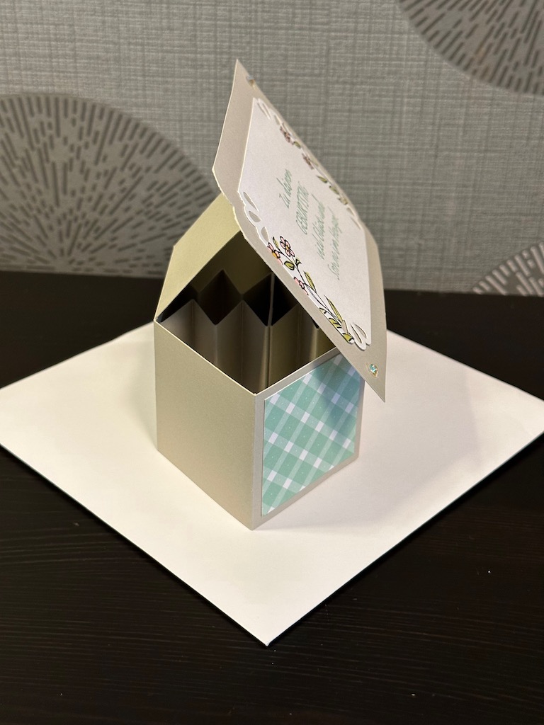 Hexagon Pop Up Karte als Projekt Nr. 2 auf dem Teamtreffen in Jever 2023 unter Anleitung von Melanie B.