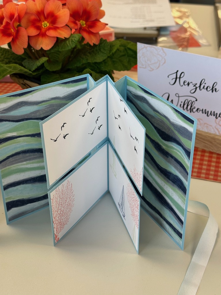 Maritime Album Karte mit viel Platz für Glückwünsche oder kleine Fotos