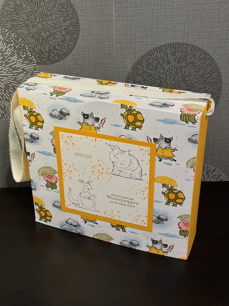 Tasche mit Steckplatz für Karten und mehr zur Geburt eines Kindes