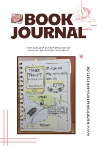 Book Journal mit Sketchnotes zur Rezension vom Roman: Tanger Transit: Ein Flutversuch von Claus G.H. Mayer erschienen bei Tredition