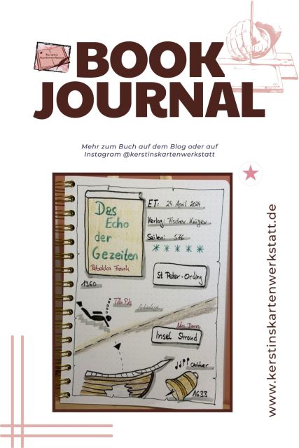 Lesetagebuch mit Sketchnotes zur Rezension vom Roman: Das Echo der Gezeiten von Rebekka Frank erschienen bei Krüger, S. Fischer Verlage