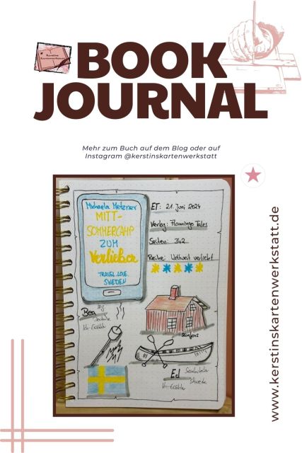 Lesetagebuch mit Sketchnotes zum Liebesroman: Mittsommercamp zum Verlieben von Michaele Metzner erschienen im Flamingo Tales Verlag