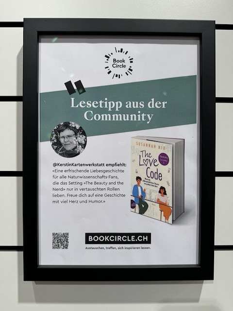 Lesetipp aus der Book Circle Community zum Roman: The Love Code von Susannah Nix. Die Fotos entstanden in Züricher Orell Füssli Buchhandlungen.