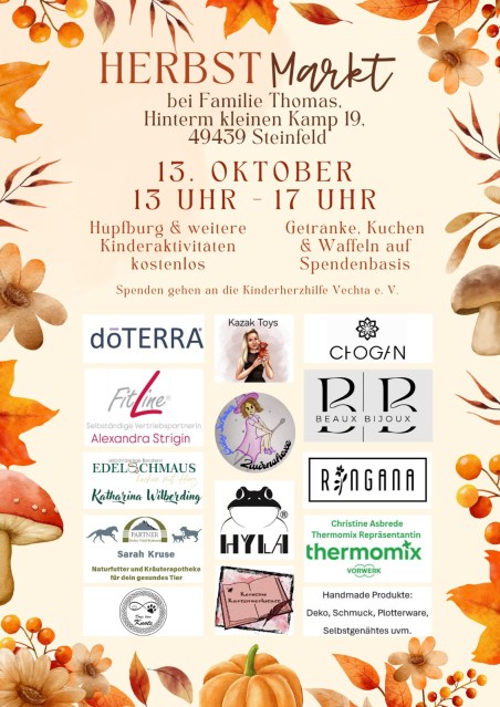 Flyer vom Herbstmarkt in Steinfeld 2024