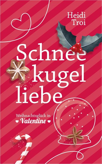 Zu sehen ist das Cover vom Liebesroman: Schneekugelzauber Weihnachtsglück in Valentine von Heidi Troi. 