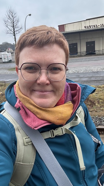 Ein Foto von mir bei der Abfahrt in Holdorf am Bahnhof