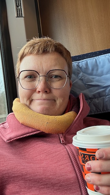 Ein Foto von mir im Zug