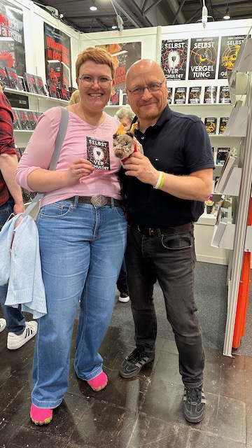 Ein Foto von Kerstin und Dirk Osygus auf der Leipziger Buchmesse