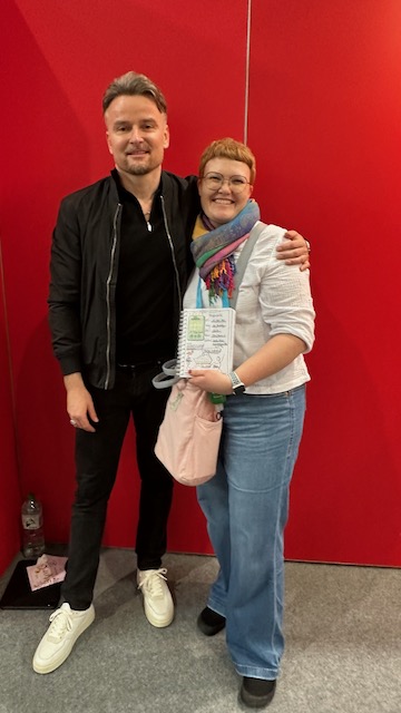 Ein Foto von Kerstin und Louis Friedemann Thiele auf der Leipziger Buchmesse
