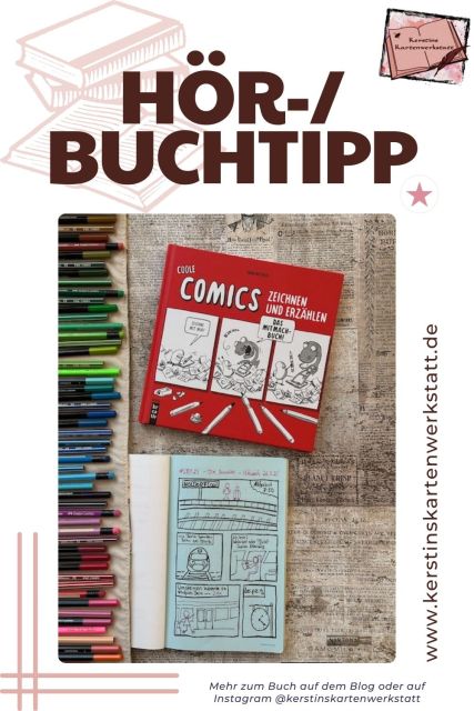 Zu sehen ist das Cover vom Sachbuch: Coole Comics zeichnen und erzählen von Nina Dietrich. Das Buch erschien im mitp Verlag Und ein Auszug aus meinem Tagebuch Comic über die Leipziger Buchmesse 2025