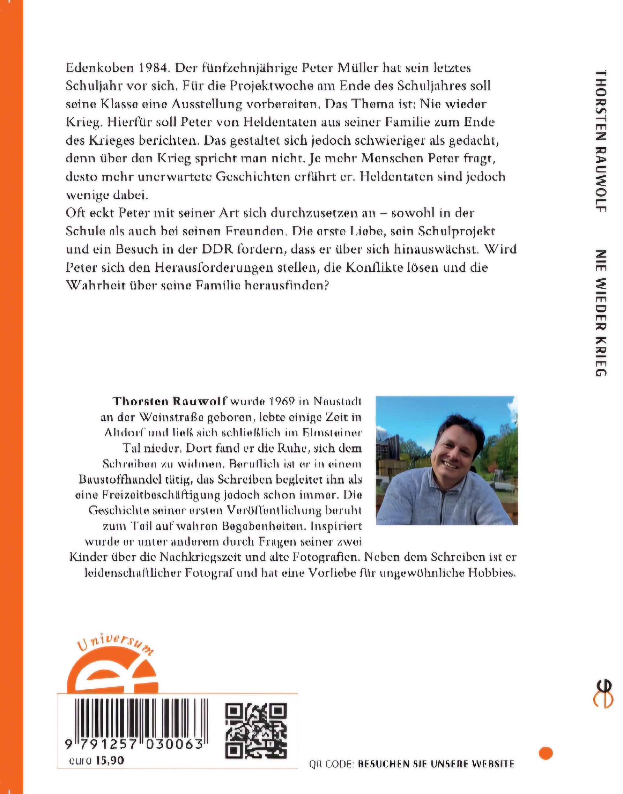 Nur wieder Krieg von Thorsten Rauwolf Klappentext