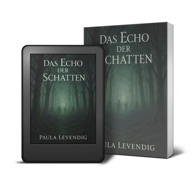 Zu sehen ist das Cover vom Roman: Das Echo der Schatten von Paula Levendig