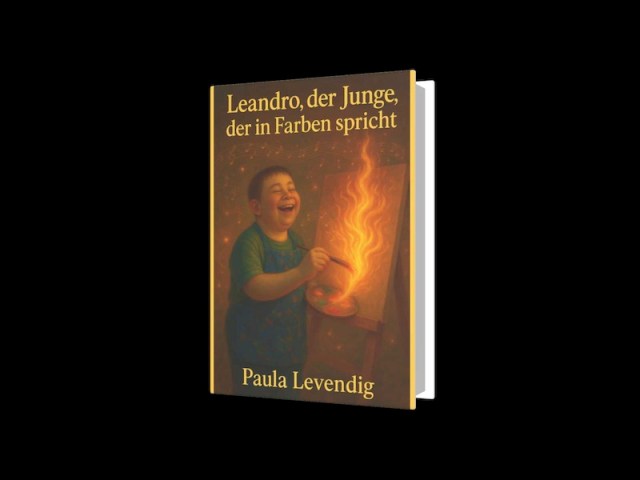 Zu sehen ist das Cover vom Roman: Leandro, der Junge der in Farben spricht von Paula Levendig