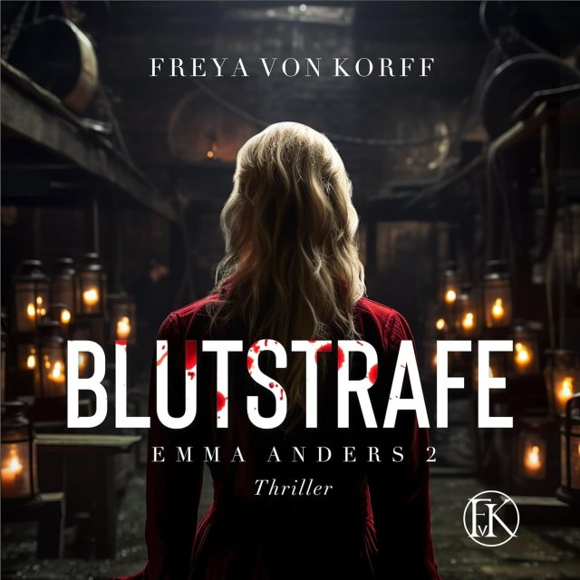 Zu sehen ist das Hörbuchcover vom Thriller: Blutstrafe von Freya von Korff