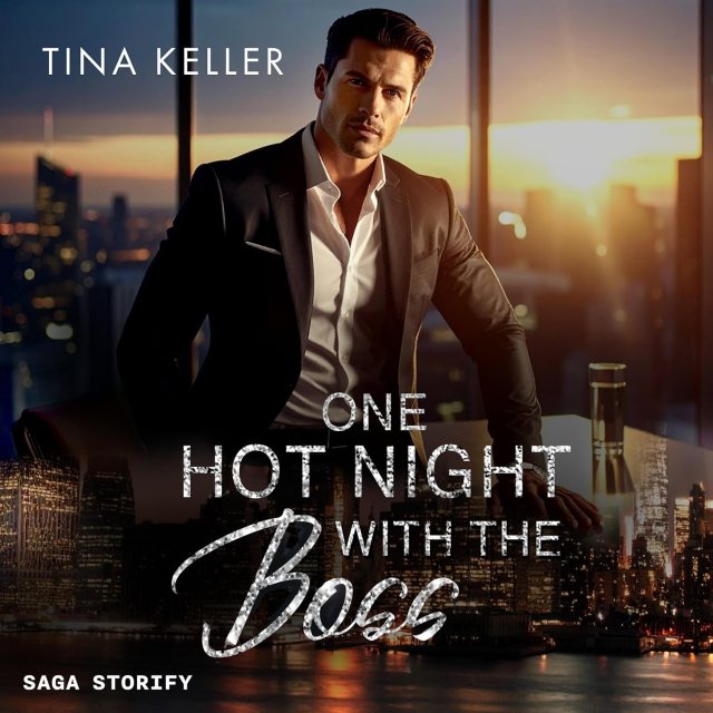 Cover vom Hörbuch: One Hot Night with the Boss von Tina Keller erschienen bei Saga Storify und eingelesen von Elli Funke und Michael Schäfer